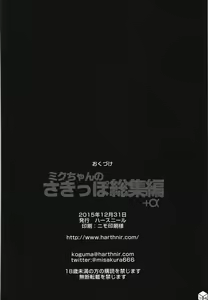 Page 105 of Miku-chan no Sakippo Soushuuhen +α - preview thumbnail