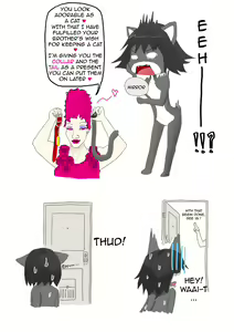 Page 8 of zenra ni neko no body paint! anal shippo de kyousei onanie- | I'm totally naked in a cat body paint! And I'm forced to masturbate with a cat tail plug! - preview thumbnail