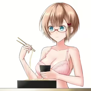 Page 13 of うどんを食べる理珠 - preview thumbnail