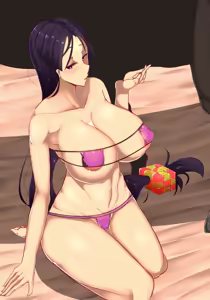 Page 8 of Mizugi Raikou to Umakan | Swimsuit Yorimitsu Fucks a Horse - preview thumbnail