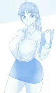 SECRETARY BLUE - hentai manga cover image