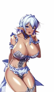 Page 232 of Namaiki Dark Elf 3-shimai ga Boku ni Nakadashi o Motomeru. Character CGs & Background - preview thumbnail