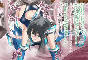 Page 147 of Kanojo no Henshin Cos ga Kyouei Mizugi ni Shika Mienai no de, Sekai wa Kiki ni Ochiitte Ita. "Kyoukai Hishou Celestite Henshin Heroine Shokushu Ryoujoku CG Shuu" - preview thumbnail