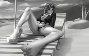 Page 8 of Lewd Race Queen at the Beach - preview thumbnail