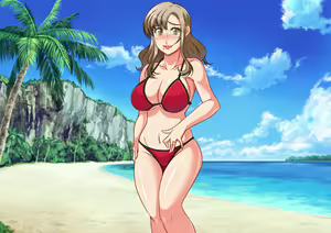 Page 34 of Hitozuma Mikiko-san Yarimoku Beach Taiken-dan - preview thumbnail