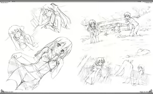 Page 142 of Natsu no Ame Visual Fanbook - preview thumbnail