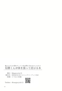 Page 16 of Nobukatsu-kun ga Karada o Hatte Wabiru Hon - preview thumbnail