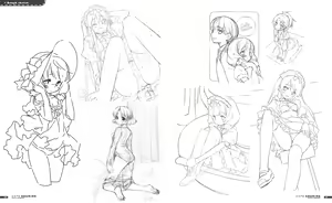 Page 128 of Cafe Sourire Visual Fanbook - preview thumbnail