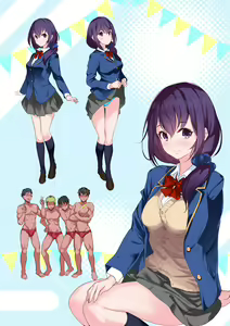 Page 57 of Kyonyuu ga Nayami no Suiei Buin - preview thumbnail
