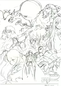 Page 107 of Rance VI -collapse of Zeth- Rough art book - preview thumbnail