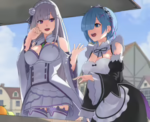 Page 11 of Rem to Emilia ga Jikan Teishi Sarete Okasarechau | 렘과 에밀리아가 시간정지 당해서 범해진다 - preview thumbnail