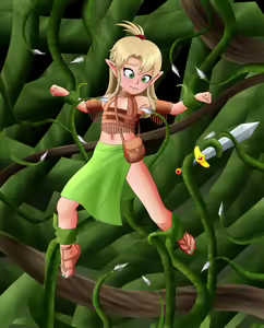 Page 16 of Elaria Caught in Vines - preview thumbnail