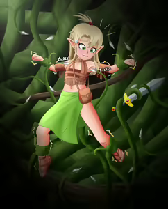 Page 3 of Elaria Caught in Vines - preview thumbnail
