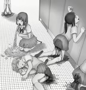 Page 36 of Shudan shokuchudoku de obutsu mamire no joshi tachi - preview thumbnail