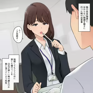 Tsuitsui Kuchimoto o Sawatteshimau Kuse ga Aru Lip Koime na Juku Koushi Onee-san — hentai manga cover on Fhentai