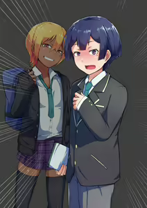 Page 192 of Otokonoko to xx No. 3 ~Kasshoku Inbi na Doukyuusei vs Seijitsu Karin na Seitokaichou~ - preview thumbnail