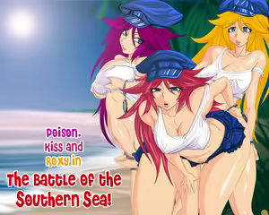 Poison, Kiss and Roxy in - The Battle of the Southern Sea! — hentai manga cover on Fhentai