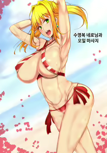 수영복 네로님과 오일 마사지 — hentai manga cover on Fhentai