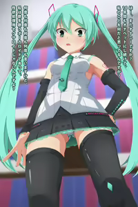 Hatsune Miku (VOCALOID) - Imouto & Animekiyara ni Onanii o Mitemorau CG Shuu — hentai manga cover on Fhentai