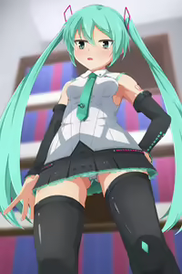 Page 14 of Hatsune Miku (VOCALOID) - Imouto & Animekiyara ni Onanii o Mitemorau CG Shuu - preview thumbnail