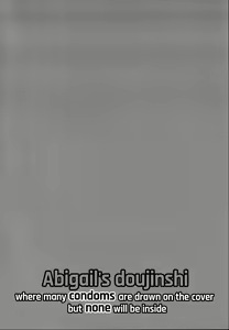 Page 3 of Hyoushi ni Ippai Condom o Kaiteiru kedo Nakami ni wa Condom ga Nai Abigail no Usui Hon | Abigail's doujinshi where many condoms are drawn on the cover but none will be inside - preview thumbnail