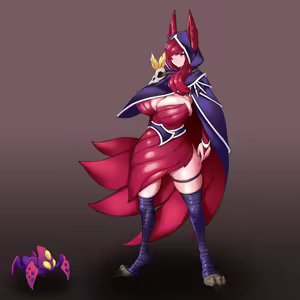 Page 2 of Xayah&Voidling (decensored) - preview thumbnail