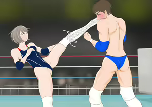 Page 75 of Gyaku Ryona Koukou Pro Wres-bu 1 ~Azato Kawaii Joshi vs Junjou Danshi~ - preview thumbnail