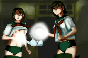 Page 98 of Mysterious Tan-Invisible Shadow of Abandoned School Building-Carnal Grudge Approaching Two Uniform Beautiful Girls - preview thumbnail