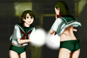 Page 100 of Mysterious Tan-Invisible Shadow of Abandoned School Building-Carnal Grudge Approaching Two Uniform Beautiful Girls - preview thumbnail