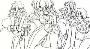 Page 115 of Rance 1.2.3 Genga Settei Shiryou - preview thumbnail