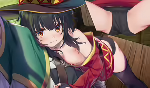 Page 38 of Kono Iyarashii Inmu o Majokko ni! - MP-gire de Kazuma no Senaka de Guttari-chuu no Megumin ga Basha no Naka de Shuudan Chikan ni Au Yatsu - preview thumbnail