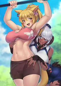 Mizu & Hibiki Outdoor — hentai manga cover on Fhentai