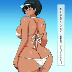Page 5 of lw Bikini Mizugi o Kita Boyish Kasshoku Musume - preview thumbnail