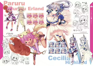 Page 16 of らぶらぶプリンセス Visual Fan Book - preview thumbnail