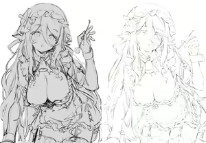 Page 5 of クソデカメイドちょい差分+ちょいメイキング - preview thumbnail