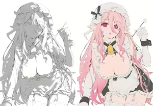 Page 6 of クソデカメイドちょい差分+ちょいメイキング - preview thumbnail