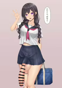 Page 2 of Tōkō-ji ni Itsumo Mukae ni Kite Kurerukedo Naze ka Kaowoawaseru Dake de Shasei Shite Shimau Futanari Osananajimi-chan - preview thumbnail