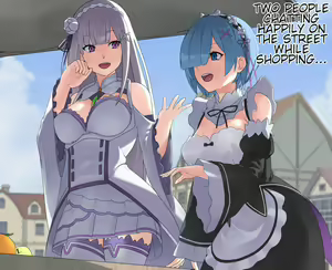 Rem to Emilia ga Jikan Teishi Sarete Okasarechau — hentai manga cover on Fhentai