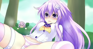 Nepgear Straddling the Dogoo — hentai manga cover on Fhentai