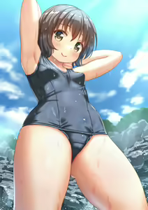 Old-fashioned School Swimsuit Yui-chan - hentai manga cover image