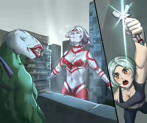 Page 7 of 【ArsonicHawt】奥特少女阿丽斯 VS 史莱姆毒气怪兽 - preview thumbnail