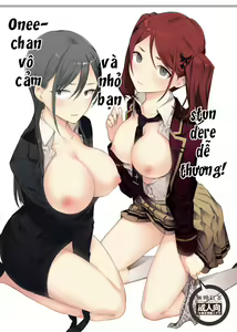 Kinjo no Tsuntsun Imouto to Muhyoujou Ane ni Semarare Ecchi — hentai manga cover on Fhentai