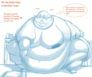 Page 16 of A Regular Weekday for a Cute, Super-Obese Elf - preview thumbnail