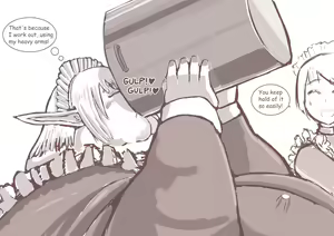 Page 36 of A Regular Weekday for a Cute, Super-Obese Elf - preview thumbnail