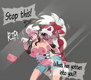 Hilda fucked by Lycanroc - hentai manga cover image