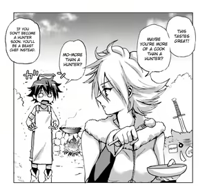 Page 2 of Hunter Onee-san to Minarai Shounen (Oneshota) 4-koma - preview thumbnail