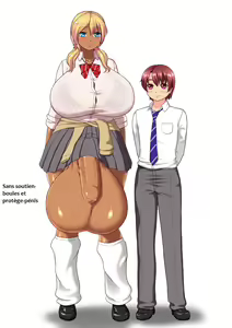 Page 3 of A (dumb) story about a massive futa gyaru taking it in role-reverse piledriver play - preview thumbnail