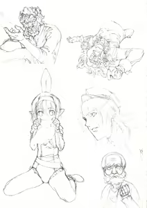 Page 29 of Zoku Satsuriku no Django -Jigoku no Shoukinkubi- Official Sketch Collection - preview thumbnail