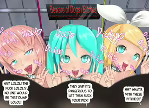 Ochinpo Daisuki Mouken Chuui | Beware of Dick-Loving Bitches - hentai manga cover image