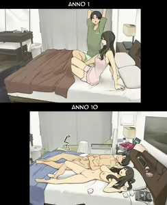Page 16 of Dousei Seikatsu Ikkagetsume to Ichinen Ato, Asaokite kara Shuushin made no Hikaku - preview thumbnail